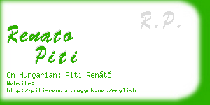 renato piti business card