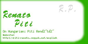 renato piti business card
